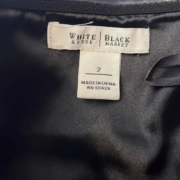 White House Black Market Strapless Little Black Dress sz 2 - Picture 5 of 9